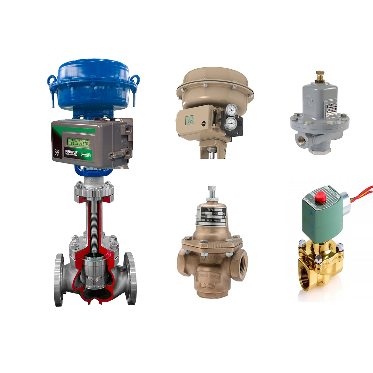 Fisher MR95 Series Pressure Regulating Valve And DVC2000 Positioner And Samson 3277 Pneumatic Actuator As Pneumatic Valves Parts