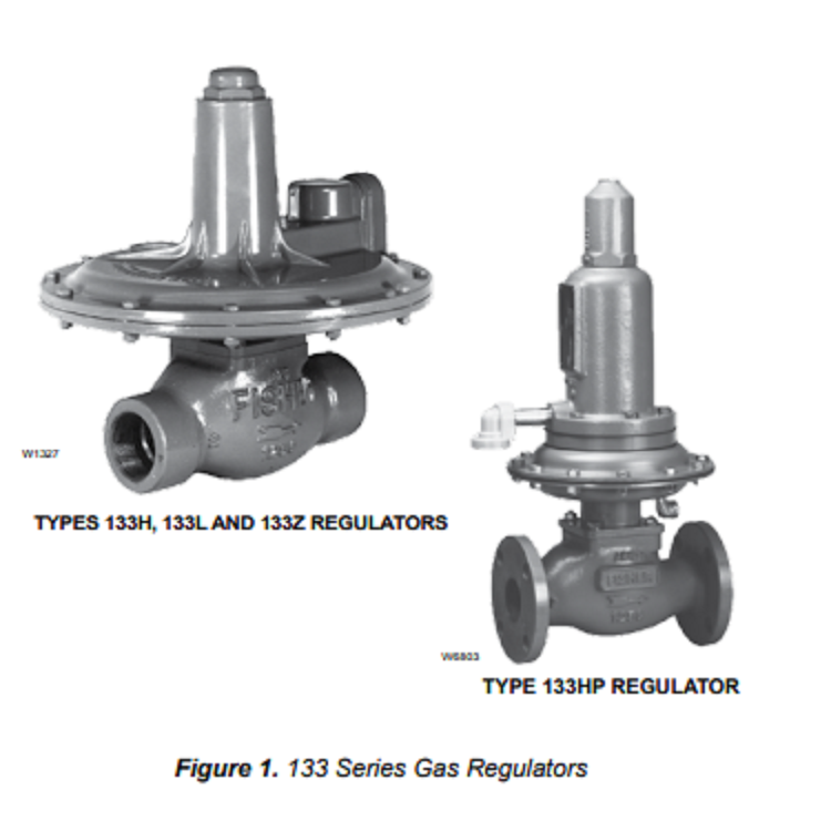 Natural Gas Skit Mounted With High Pressure Regulator gas regulator 1301L gas pressure reducing valve of Fisher Valves