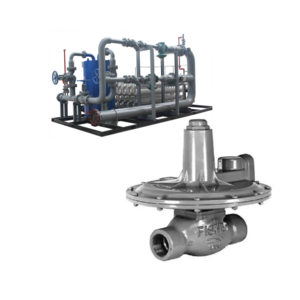 Natural Gas Skit Mounted With High Pressure Regulator gas regulator 1301L gas pressure reducing valve of Fisher Valves