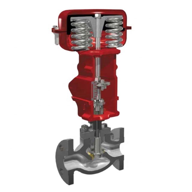 Pneumatic Control Valves Masoneilan 21000 Series Heavy Top Guided Control Valves with Valves Positioner