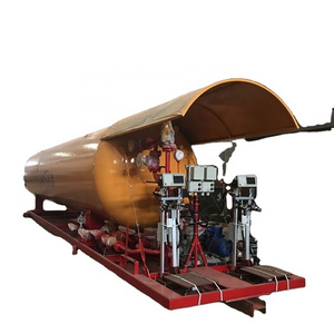 Mobile LPG Filling Station tank tons skid station  Filling Plant LPG tank with two filling scall