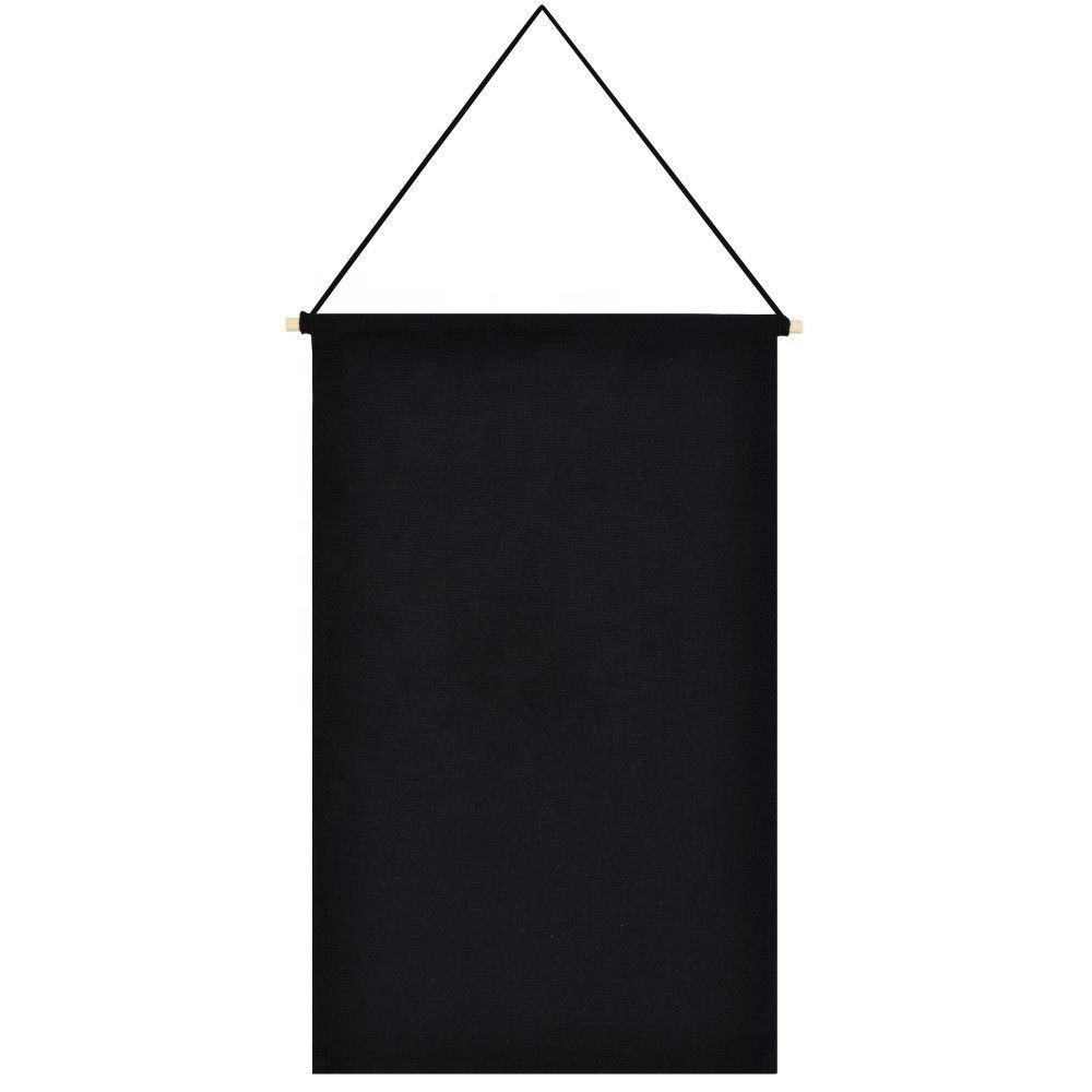 Blank Cotton Canvas Banners Enamel Pin Wall Display Banners DIY Hanging Pennants Flag for Decorating Living Room, Bedroom