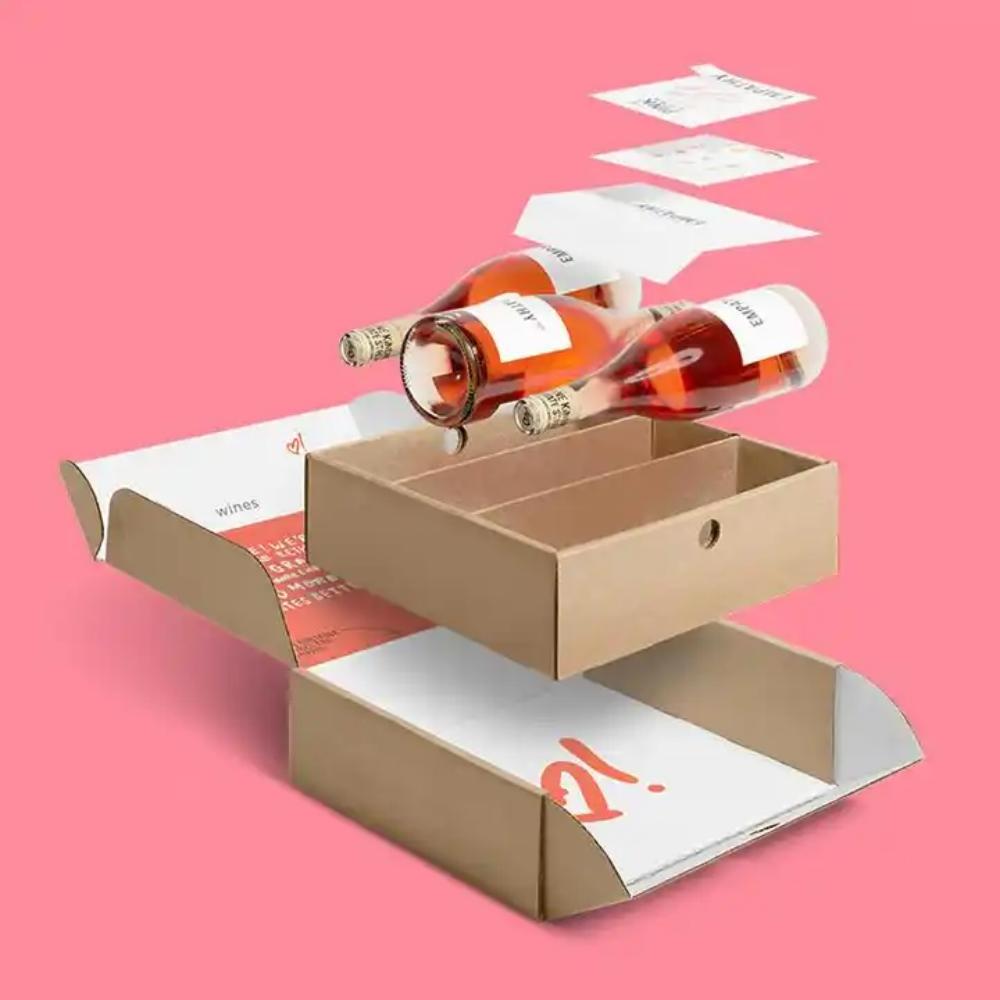 Custom Postman Printed Pink Red Clothing Boxes Corrugated Mail Boxes Shoes Clothing Boxes Packaging with Logo