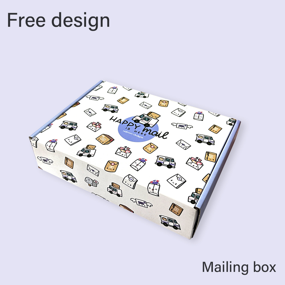 2023 Newly Custom logo Eco Printed Cardboard Boxes Clothing Packaging Corrugated coloured paper packaging Mailer Boxes