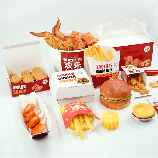 Custom Food Boxes Take Away Food Packaging Box French Fries Fried Chicken Nuggets Carton Paper Snack Box Corrugated Paper Accept