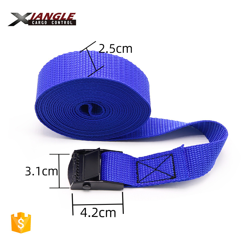 wholesales 1inch 25mm 250kgs cheap cargo load security cam buckle tie down endless pp lashing strap