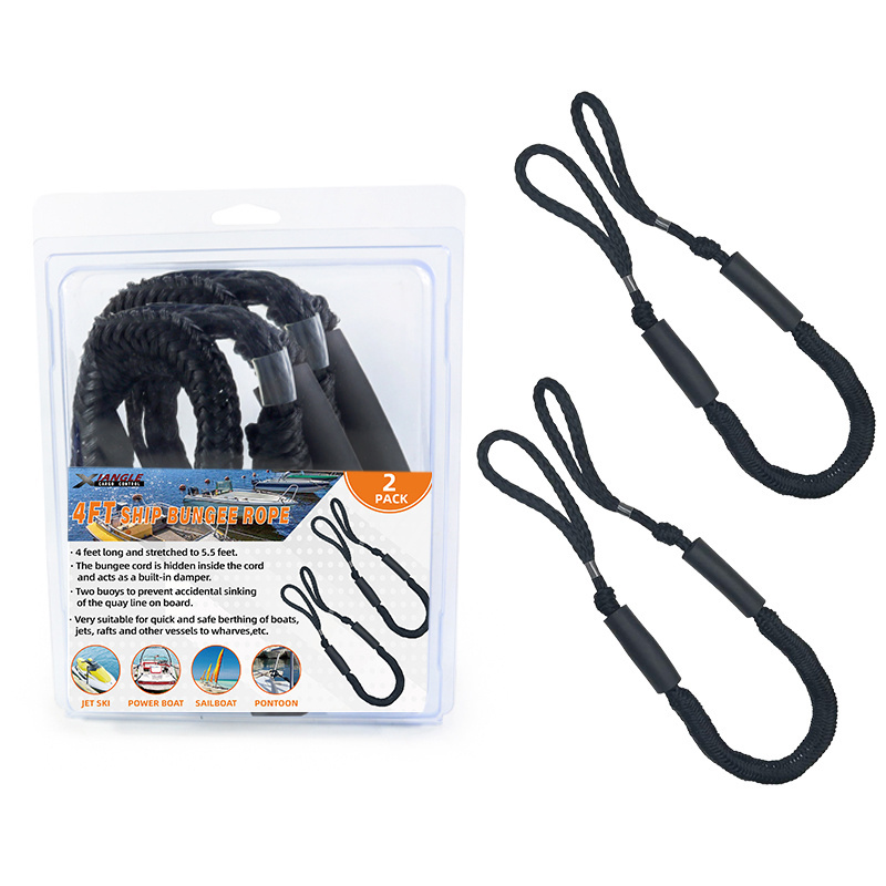 Shock Absorb Dock Tie Down Ship Bungee Dock Line for Boat Kayak