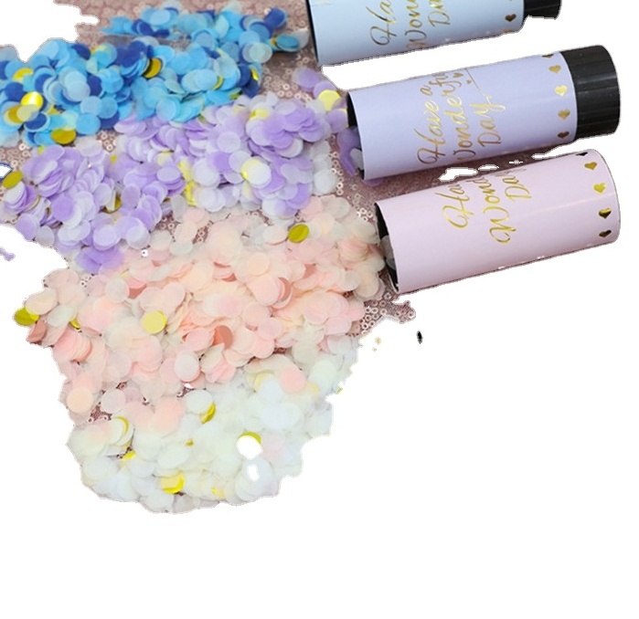 Confetti Party Cannon, Party Poppers Shooters Biodegradable Confetti for Wedding Kids Birthday