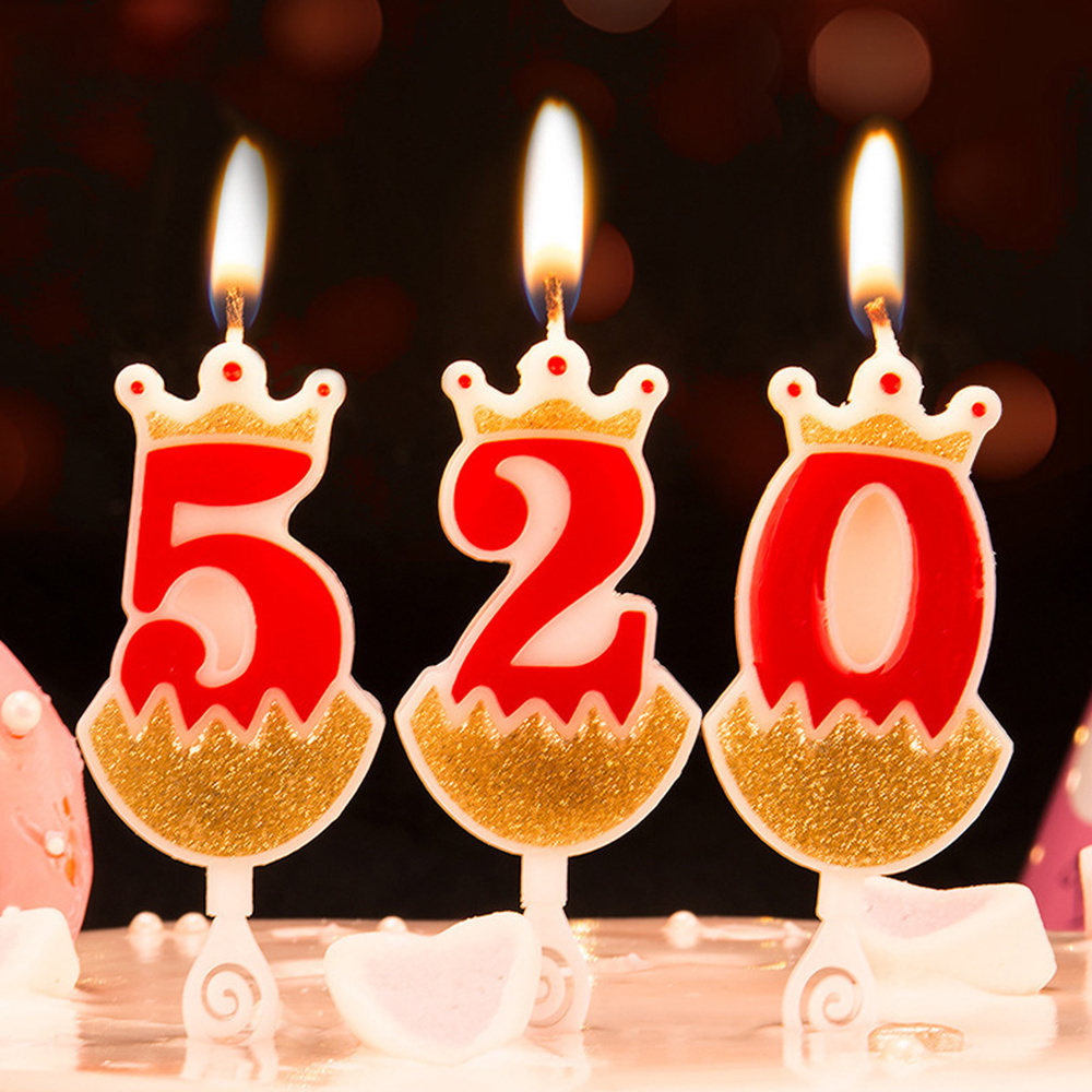 Xiangliang Fireworks Wholesale Party Decoration Birthday Number Candle Wax Cake Candle