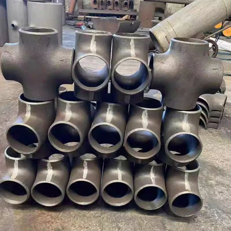 Hot Sale Galvan Mild CS Iron Equal Type Carbon Steel Cross Tee Butt Welding Welded Pipe Fittings 5inch Sch40 CS Cross Tees