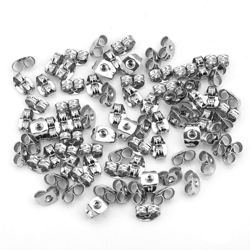 Wholesale jewelry findings & components tarnish free 100pcs/Lot stainless steel hypoallergenic earring stud posts