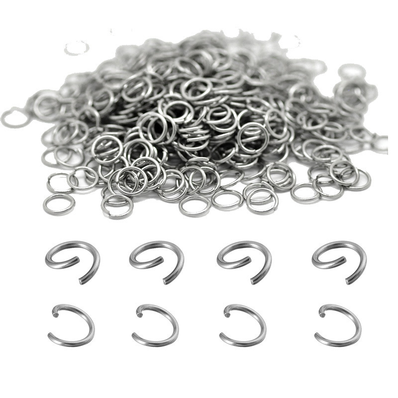 diy jewelry accessories non tarnish jewelry 18k gold plated 100-200pcs/lot stainless steel silver open jump rings split