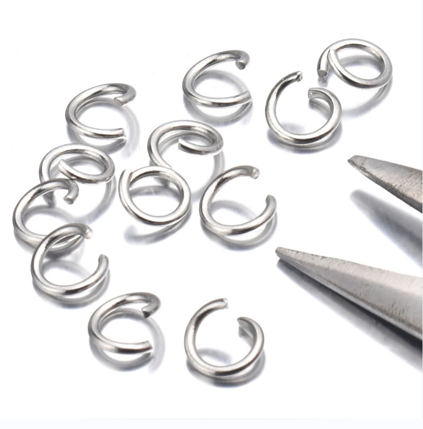 diy jewelry accessories non tarnish jewelry 18k gold plated 100-200pcs/lot stainless steel silver open jump rings split