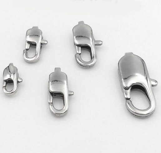 Hot popular high polishing buckle 316L Stainless steel square lobster clasp