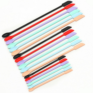 Eco friendly mini make up spoon custom facial cream cosmetic silicone spatula for beauty care