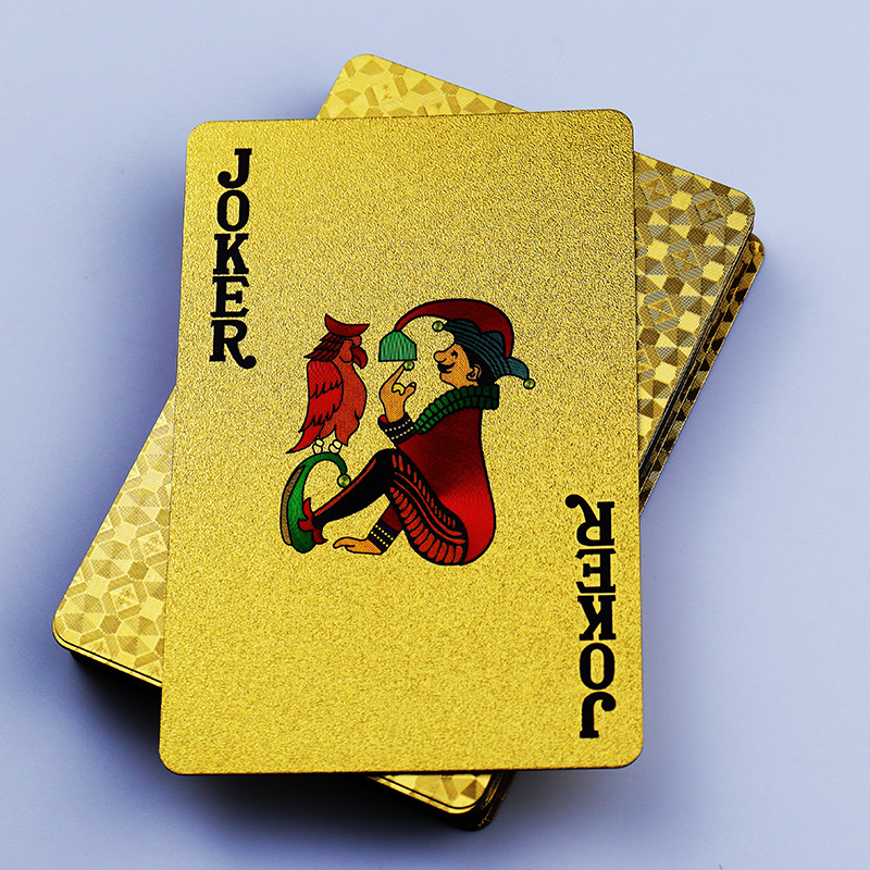 Factory Supply Custom Golden Playing Cards Printing Trading Card