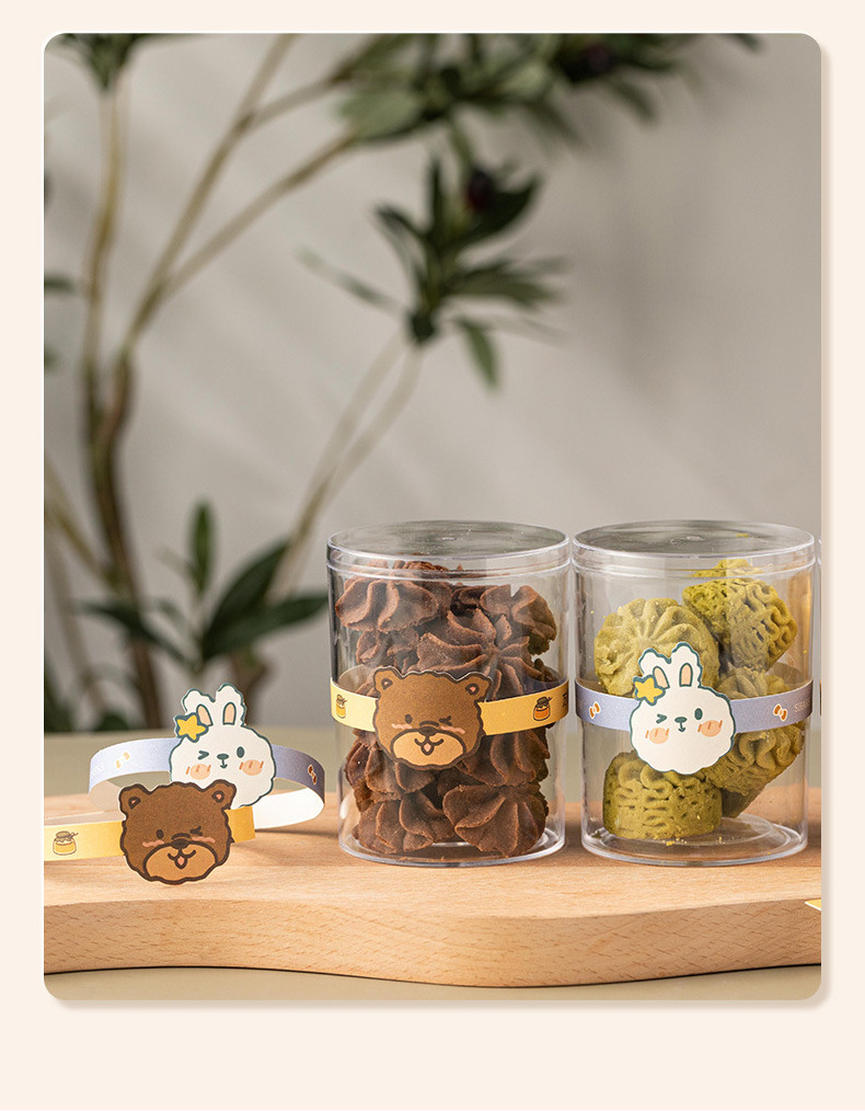 Transparent Plastic Cookie Jar Dessert Cake Box Round Cookie Bucket Dessert Sealed Jar Baking Box