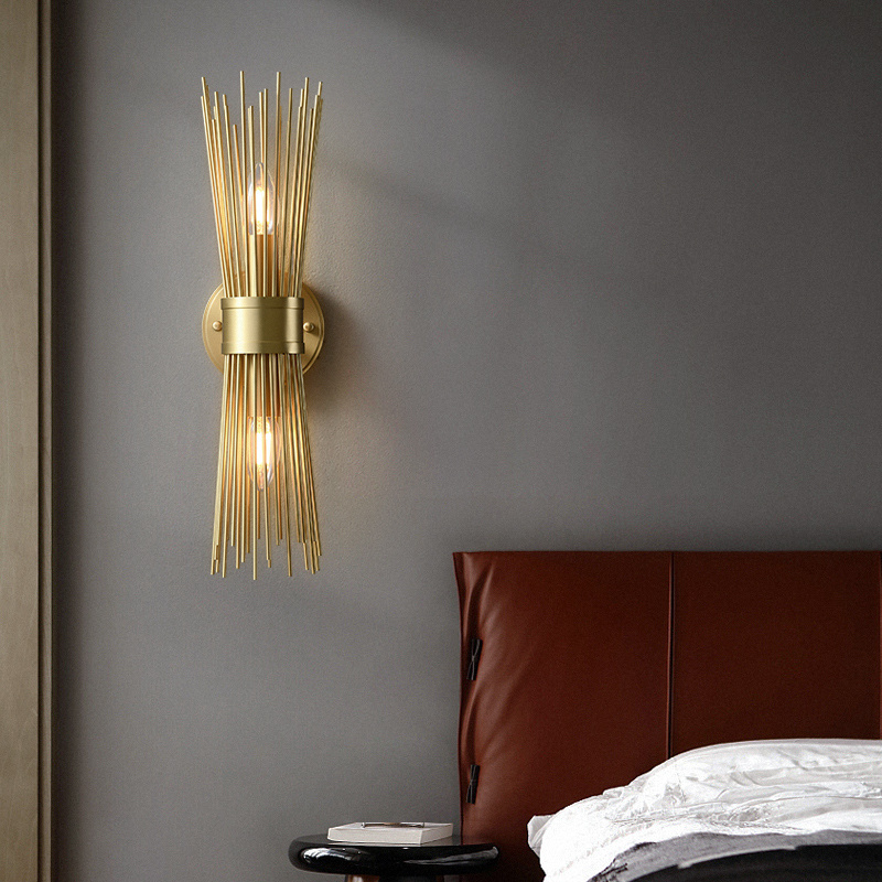 New Style Postmodern Luxury Up and Down Brass Copper Wall Light Lamps Sconces