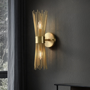 New Style Postmodern Luxury Up and Down Brass Copper Wall Light Lamps Sconces