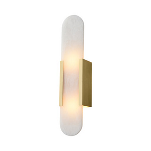 Zhongshan Lighting Factory Modern Interior Hotel Marble LED Wall Lamp Copper Decoration Wall Sconce Light