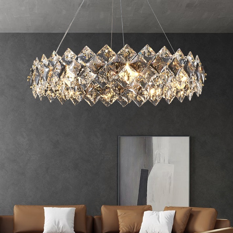 Wholesale Customized Chandelier Modern Style Indoor Bronze Hotel  Gold Luxury Led Lamps K9 Crystal Chandeliers & Pendant Lights