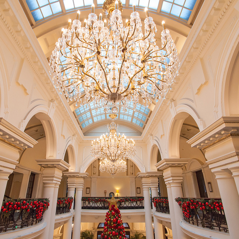 Lighting Factory Custom Hotel Project Luxury Hotel Lobby Large Crystal Chandelier For The Banquet Hall