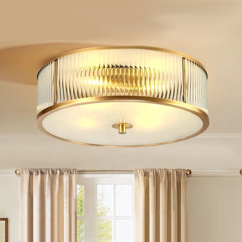 American style brass absorb dome light study room bedroom corridor contracted to ceiling light