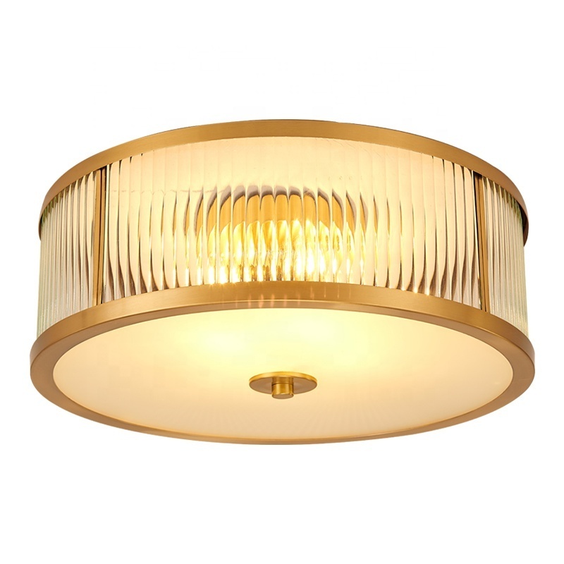 American style brass absorb dome light study room bedroom corridor contracted to ceiling light