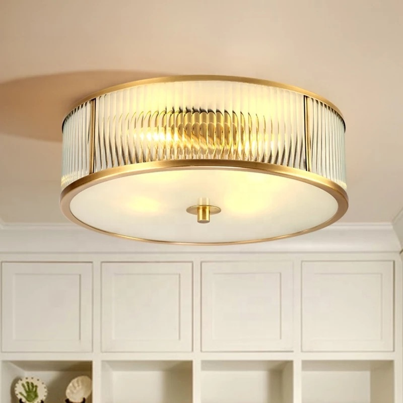 American style brass absorb dome light study room bedroom corridor contracted to ceiling light