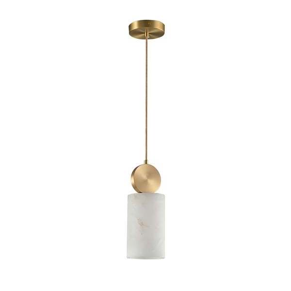 2024 Factory Wholesale Gold Hanging Pendant Light Lamp with Alabaster Marble Shade for Living Room