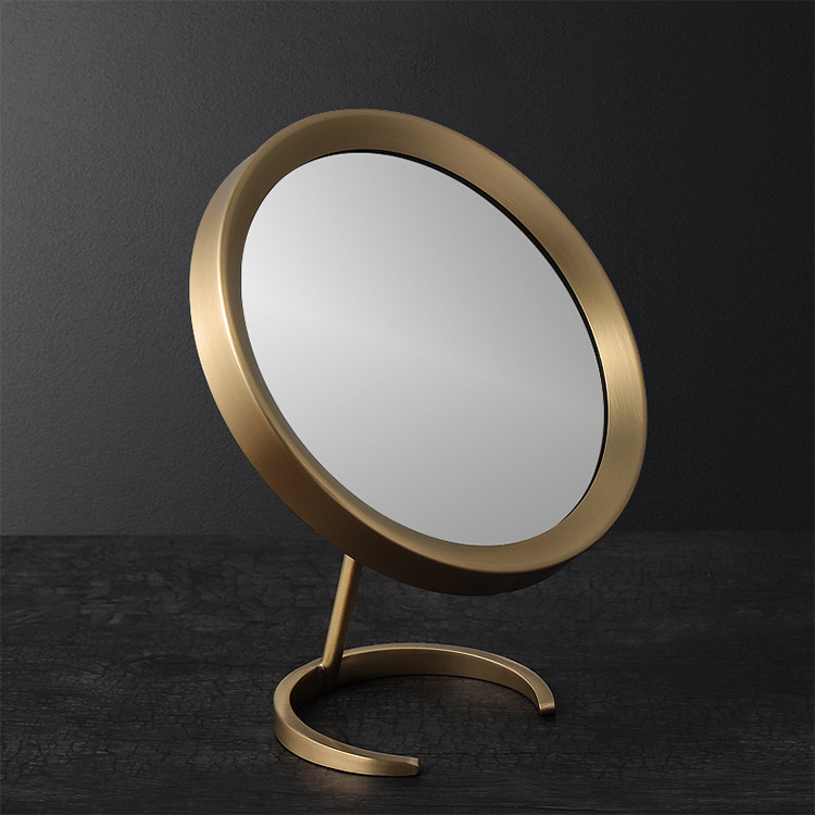 Most popular best supplier brass bedroom furniture makeup with shelf double sided mirror