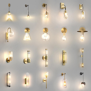 Brass Copper Wall Sconces Lights Lamps Corridor Room Decor Wall Lights Crystal Blow Glass Factory Custom Various Hotel Luxury