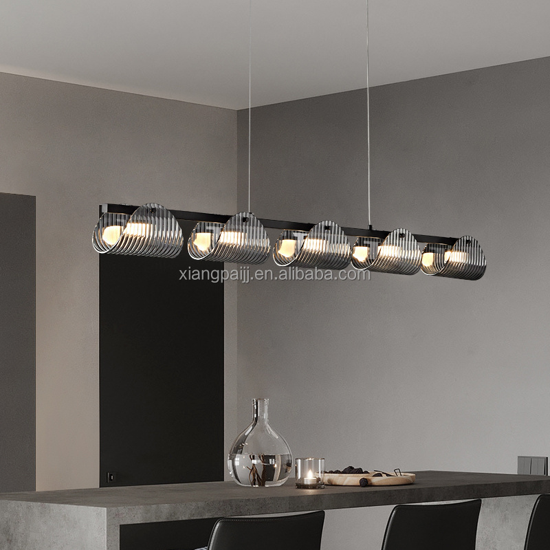 New Arrival Nordic Modern Simple Style Luxury Dining Room Lamps Dining Dine Table Linear Chandelier For Restaurant