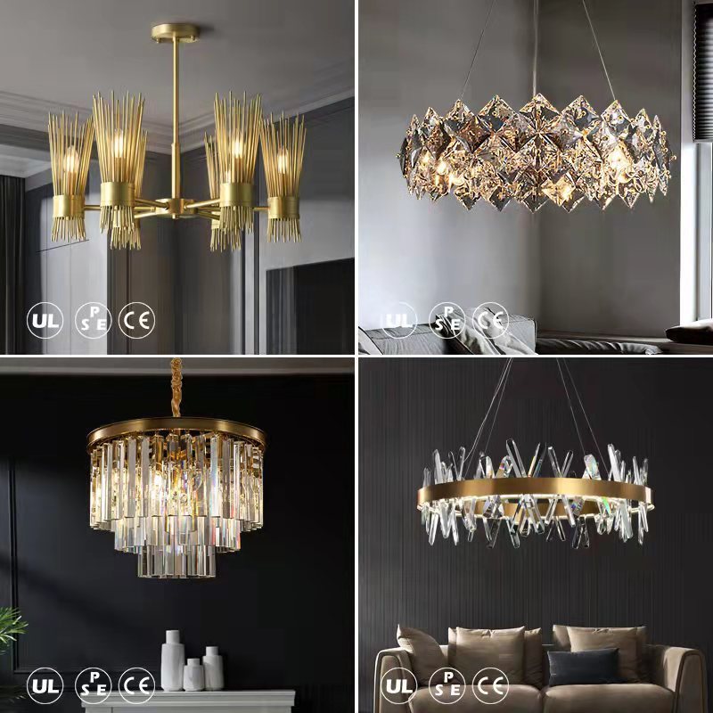 Wholesale Customized Chandelier Modern Style Indoor Bronze Hotel  Gold Luxury Led Lamps K9 Crystal Chandeliers & Pendant Lights