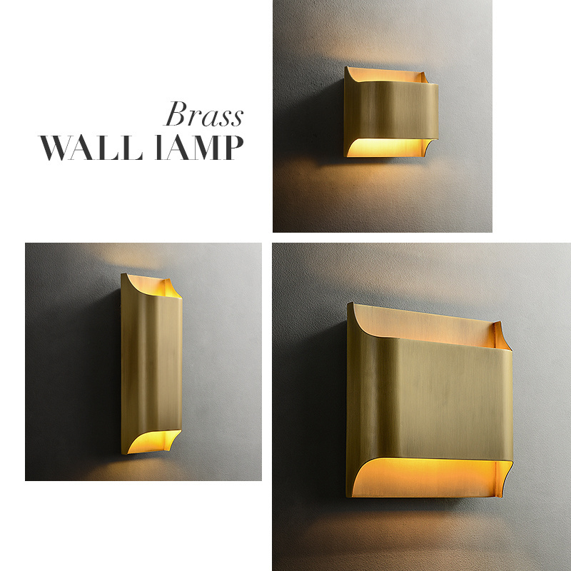 Luxury LED Interior Decorative Home Hotel Restaurant Bedroom Modern Fashion Decorative Brass Copper Wall Lamp Sconce