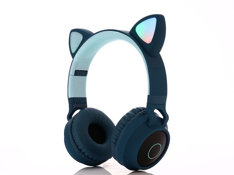 Luminous Cat Ears Over-the-Ear Wireless Headphones Over-the-Ear Bass Gaming Wireless Headphones