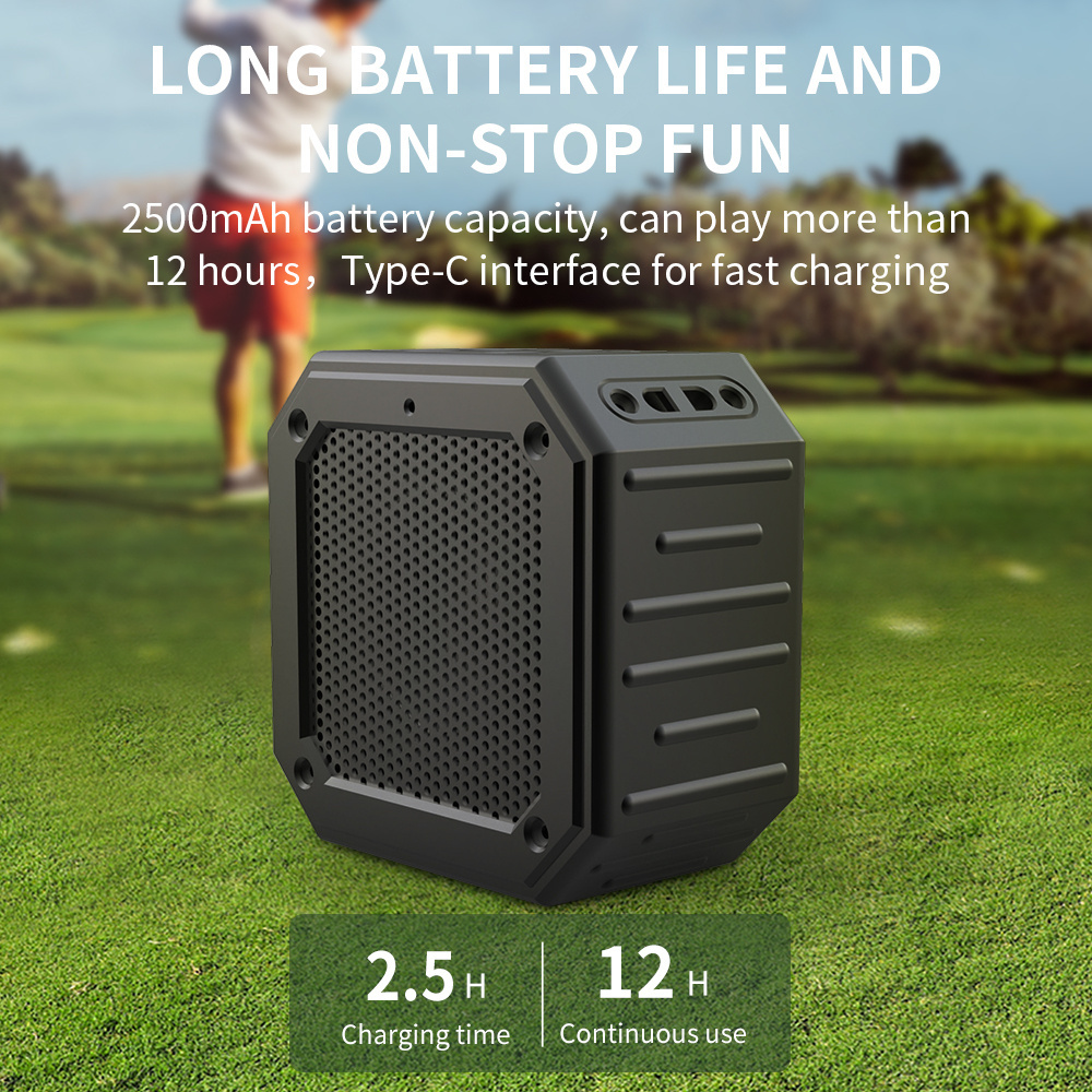 X1S Golf cart Magnetic Outdoor TWS Speaker 2500mAh Real IPX7 Waterproof BT 5.0 Portable Wireless Speaker for Golf