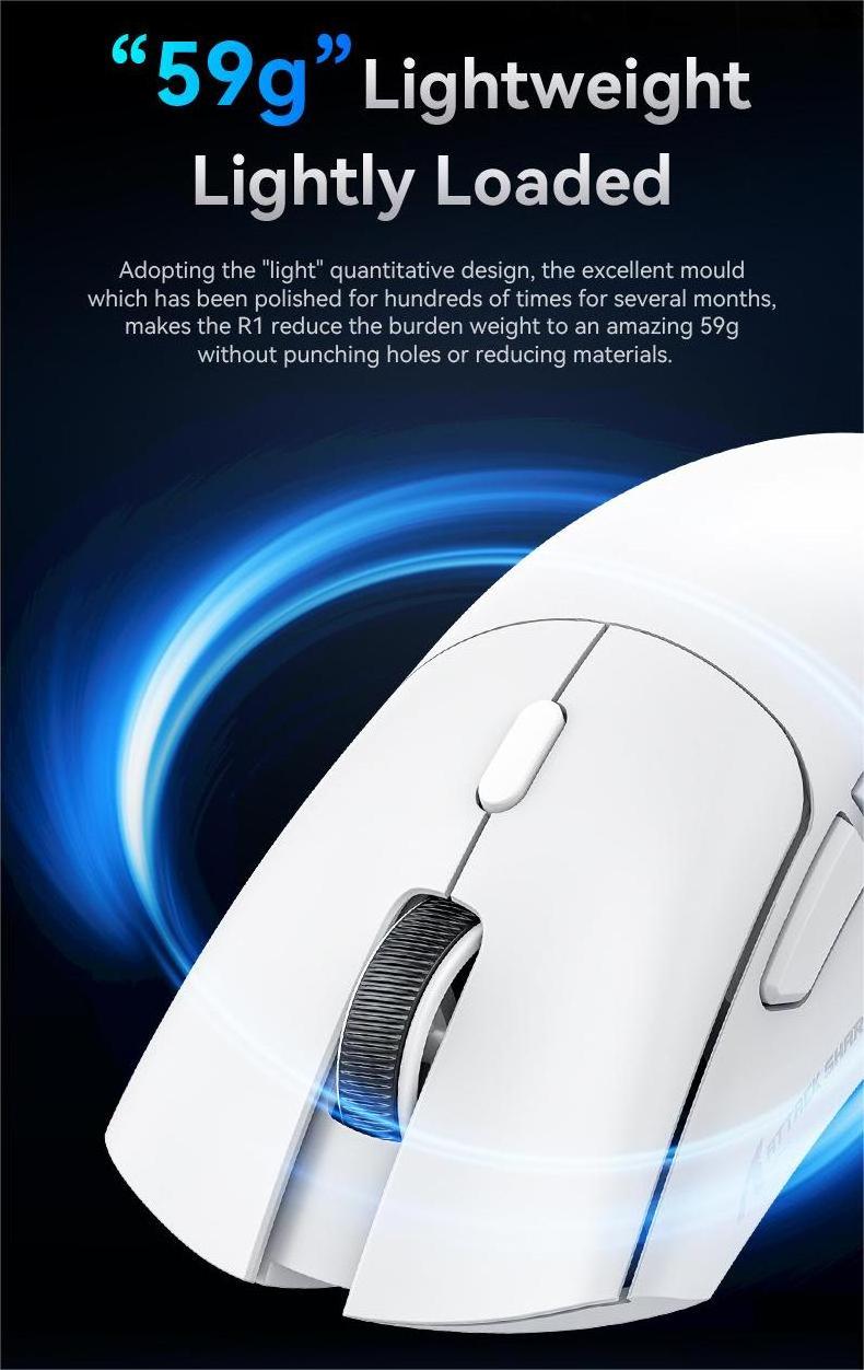 X510 R1 Wireless Mouse Lightweight Paw3311 E-sports Game Computer Notebook Three Mode Bt Wireless Mouse