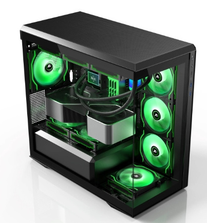 2023 latest design Oem Dual Tempered Glass Desktop Computer Case Pc Gaming Casing Gamer MAtx Case