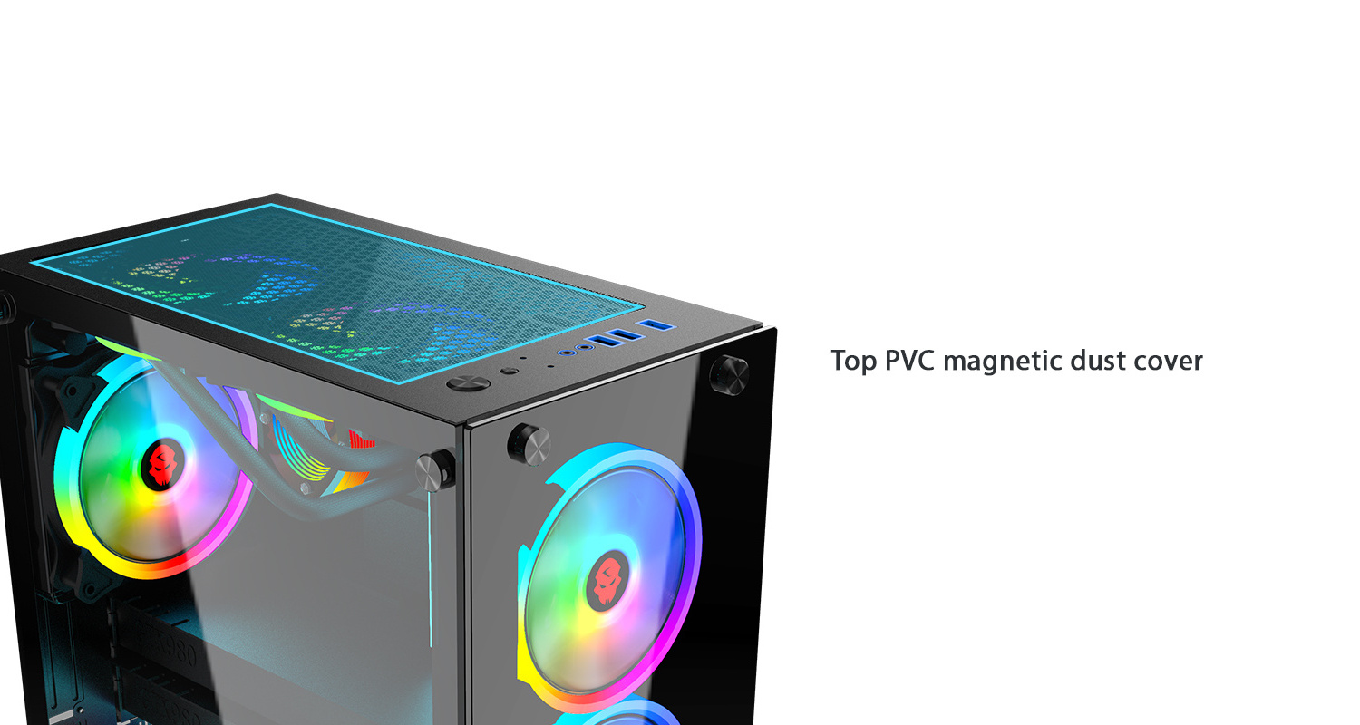 OEM neon computer gaming case computer case tower ATX animation ...