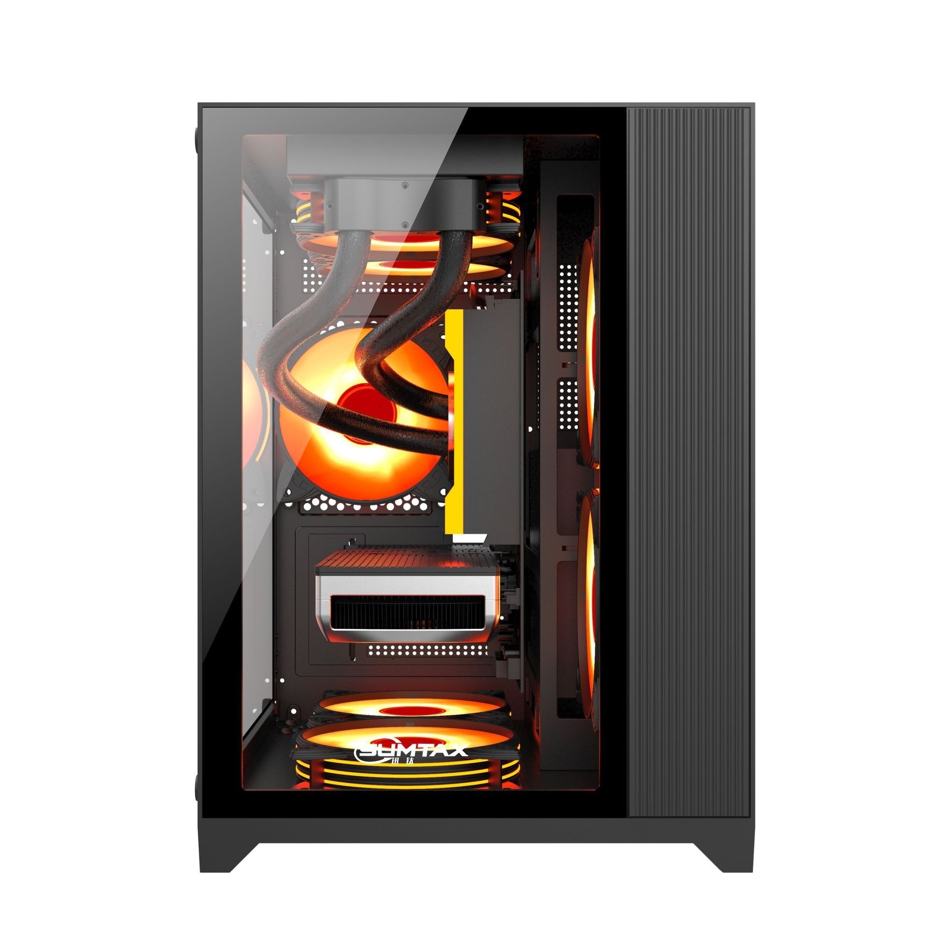 X312-2 Factory PC Case Cpu Cabinet Casing Desktop Integrated Display Chassis ATX Computer Cases &Towers Gaming Case