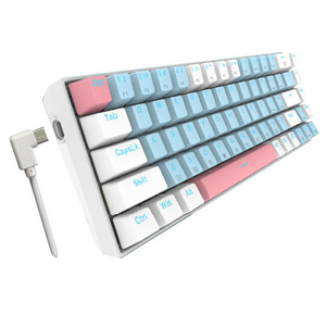 New LED backlight 60% hotswap red switch mini mechanical gaming keyboard