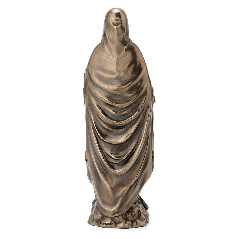 Factory Wholesale Bronze Color resin virgin mary statue 3d religious craft wholesale lady figurines religious statues