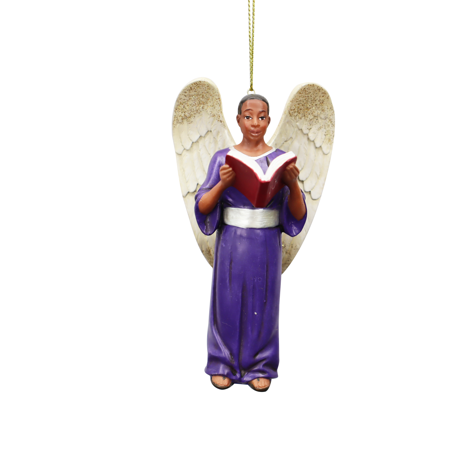 Factory custom resin African American boy reading angel pendant custom resin ball jointed doll manufacturer