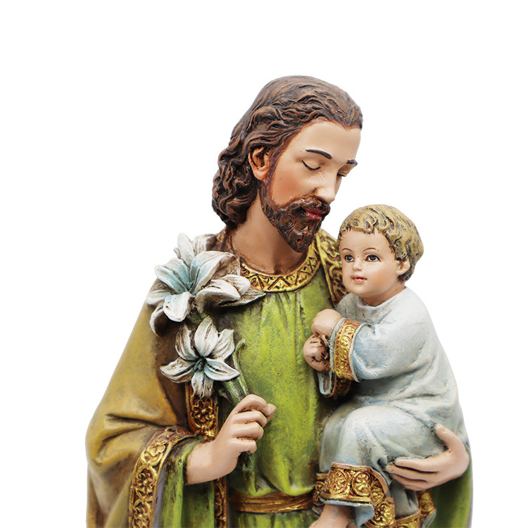 Professional OEM high quality resinreligious statues st joseph joseph child jesus catholic statue 3d custom