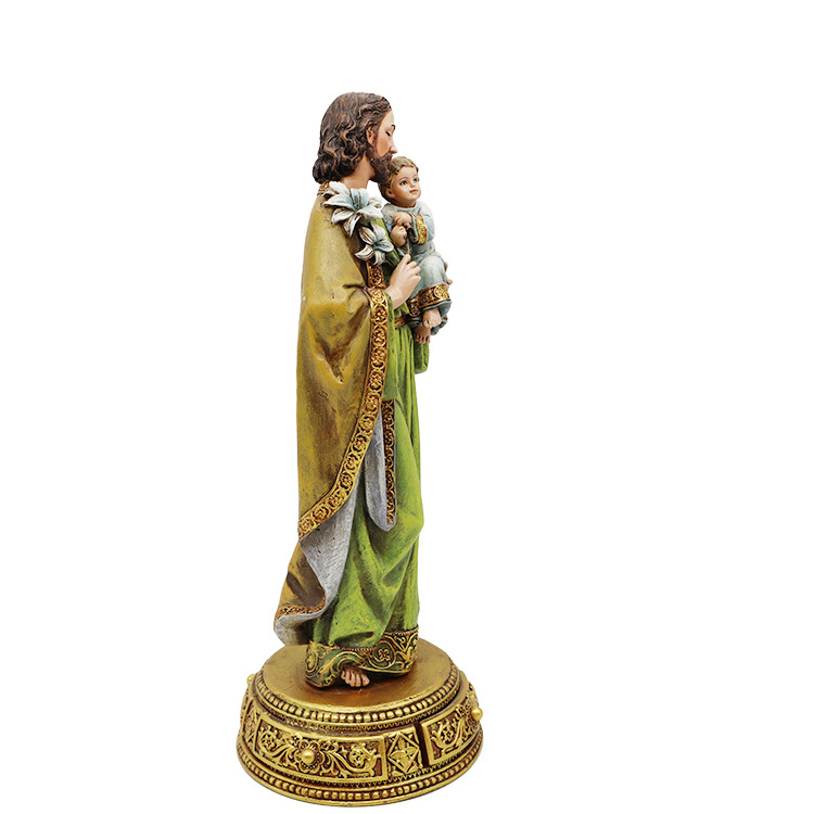 Professional OEM high quality resinreligious statues st joseph joseph child jesus catholic statue 3d custom