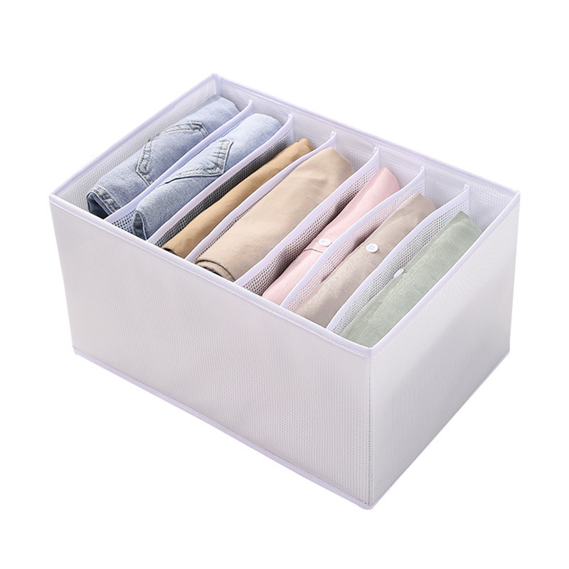 Clothes Storage Box Separation Bag Jeans split Box Wardrobe Clothes Organizer Closet Drawer Divider Storage