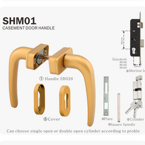 Sherma Aluminium Casement Door Lock Handle Set Hardware For Apartment