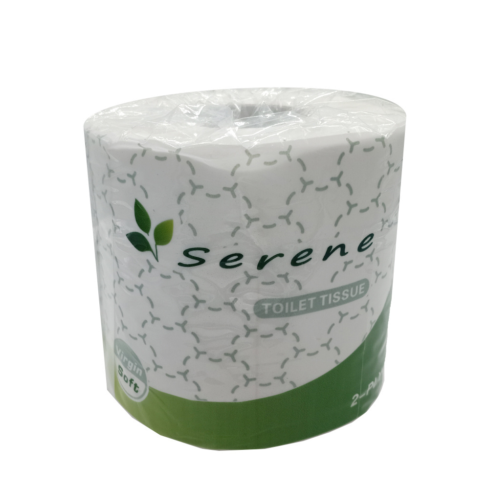 Wholesale 3 Ply Custom Printed Core Bathroom Tissue Toilet Paper Toilet Tissue Roll  Plain White Room Packaging Pulp Color