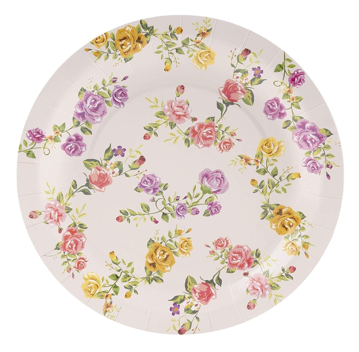 Flower  Luxurious  Biodegradable Disposable Food Grade Paper Plate for Tea Party